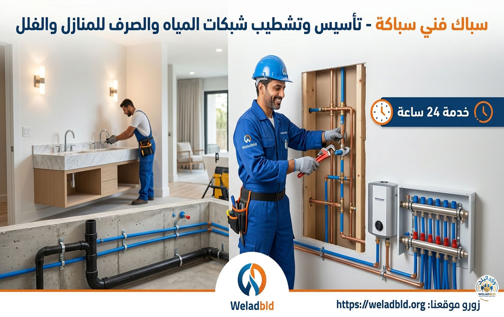 سباك تاسيس وتشطيب شبكات المياة والصرف حي المزهر